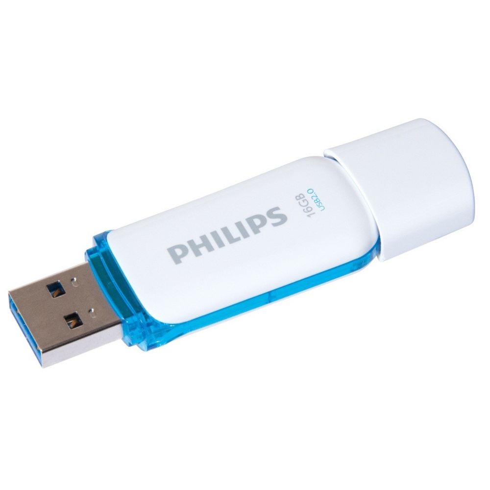 Philips - Clé USB 2.0 Snow Edition - 16 Go - PHM16GBS2 - Blanc/Bleu - Clés USB
