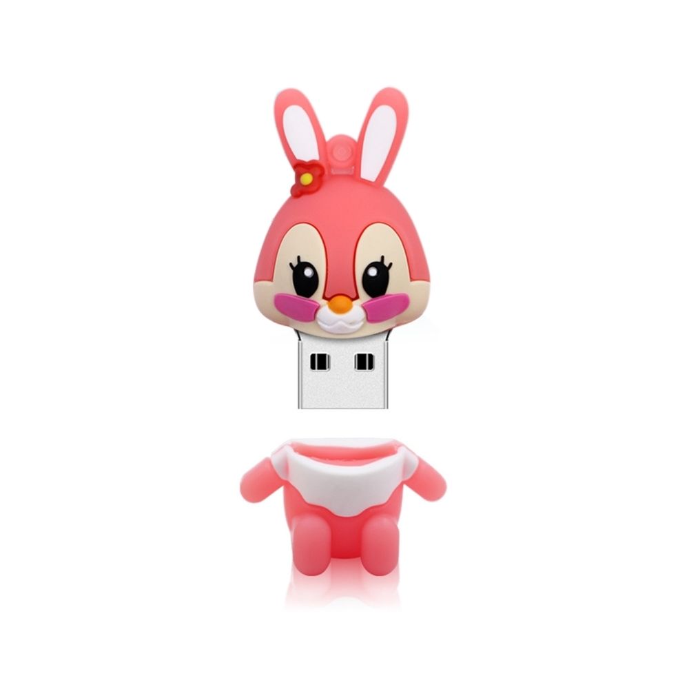 Wewoo - Clé USB MicroDrive 64 Go USB 2.0 créatif Cute Rabbit U Disk Rose - Clés USB