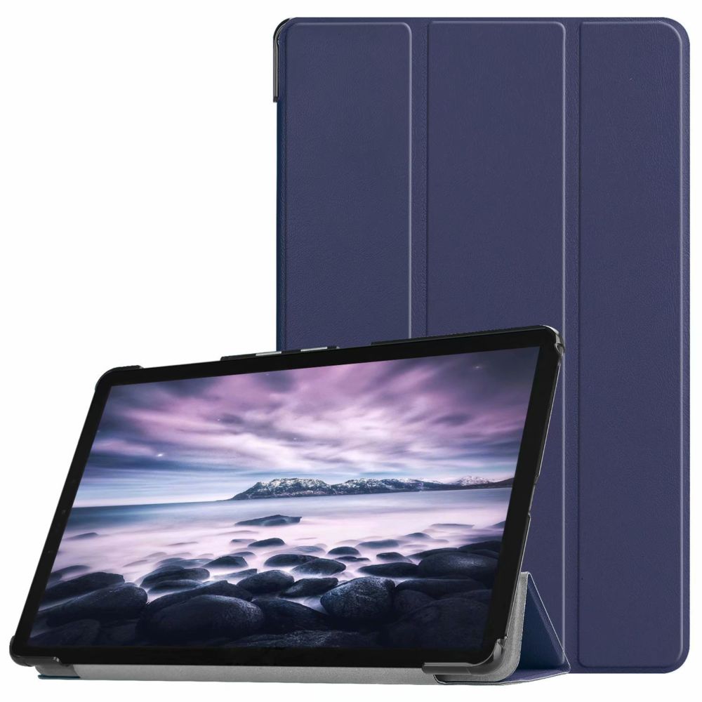 marque generique - Etui antichoc avec poche et dragonne pour Samsung Galaxy Tab E T560 9.6"" - Bleu foncé - Housse, étui tablette