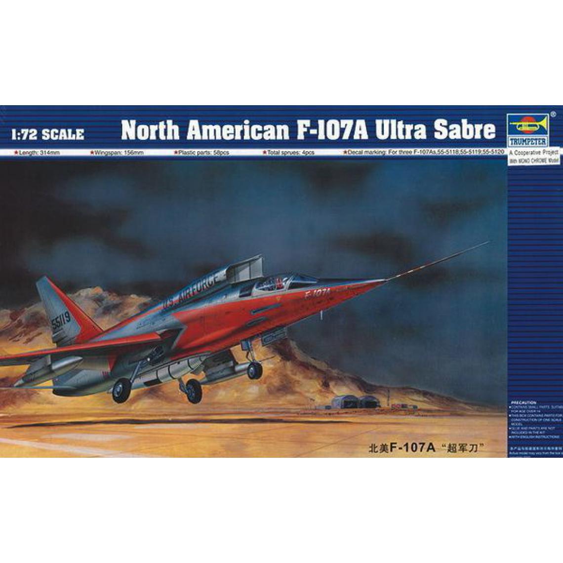 Trumpeter - North American F-107 A Ultra Sabre - 1:72e - Trumpeter - Accessoires et pièces