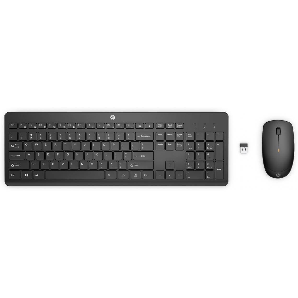 Hp - HP 235 Wireless Mouse and Keyboard Combo clavier RF sans fil Noir - Clavier