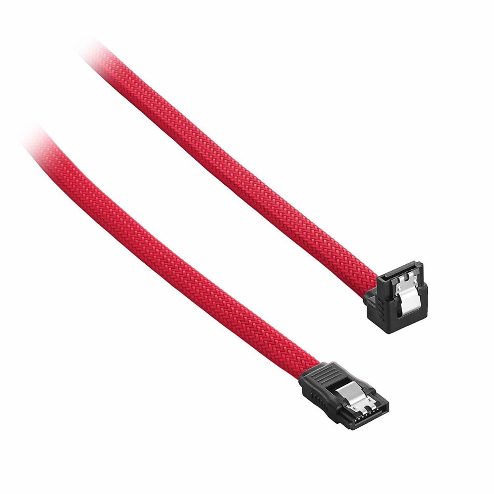 Cablemod - ModMesh Right Angle SATA 3 Cable 30cm - Rouge - Câble tuning PC