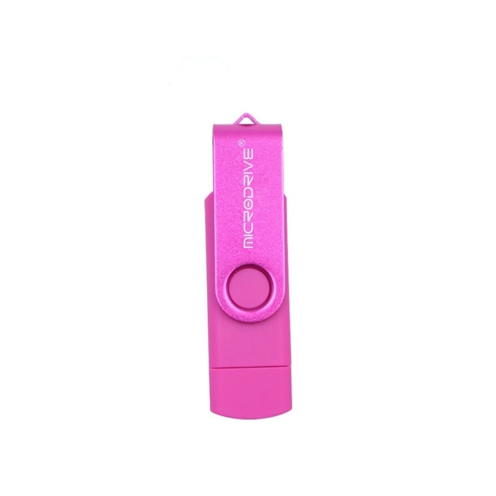 Wewoo - Clé USB MicroDrive 4 Go USB 2.0 pour téléphone et ordinateur Double disque rotatif OTG Metal U rose - Clés USB