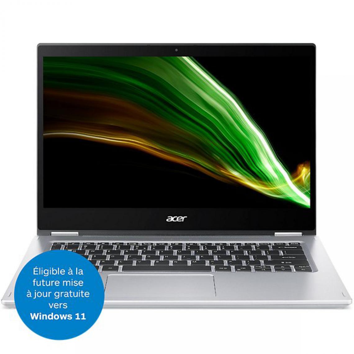 Acer - Spin SP114-31-P26B N6000 14p Spin SP114-31-P26B Intel Pentium Silver N6000 14p FHD Touch 4Go DDR4 eMMC 128Go Intel HD Graphics W10H in S mode 2Y - PC Portable