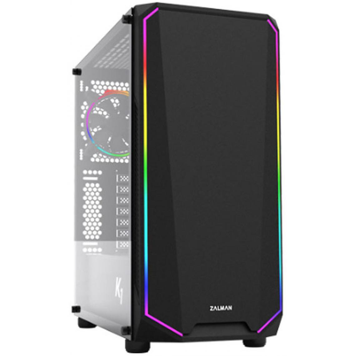 Zalman - K1 REV.B RGB Noir - Boitier sans alimentation - Moyen tour - Format ATX - Boitier PC