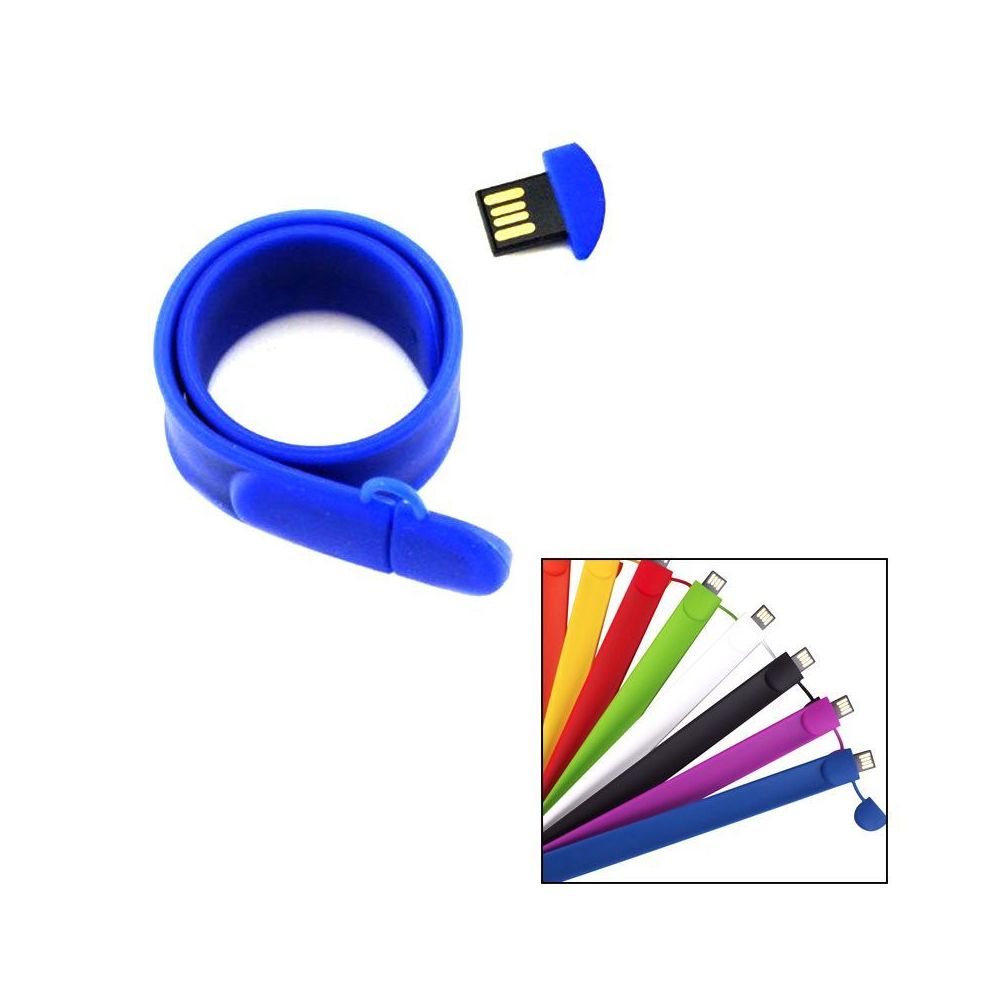 marque generique - 64Go USB 2.0 Clé USB Clef Mémoire Flash Data Stockage Bracelet Bleu - Clés USB