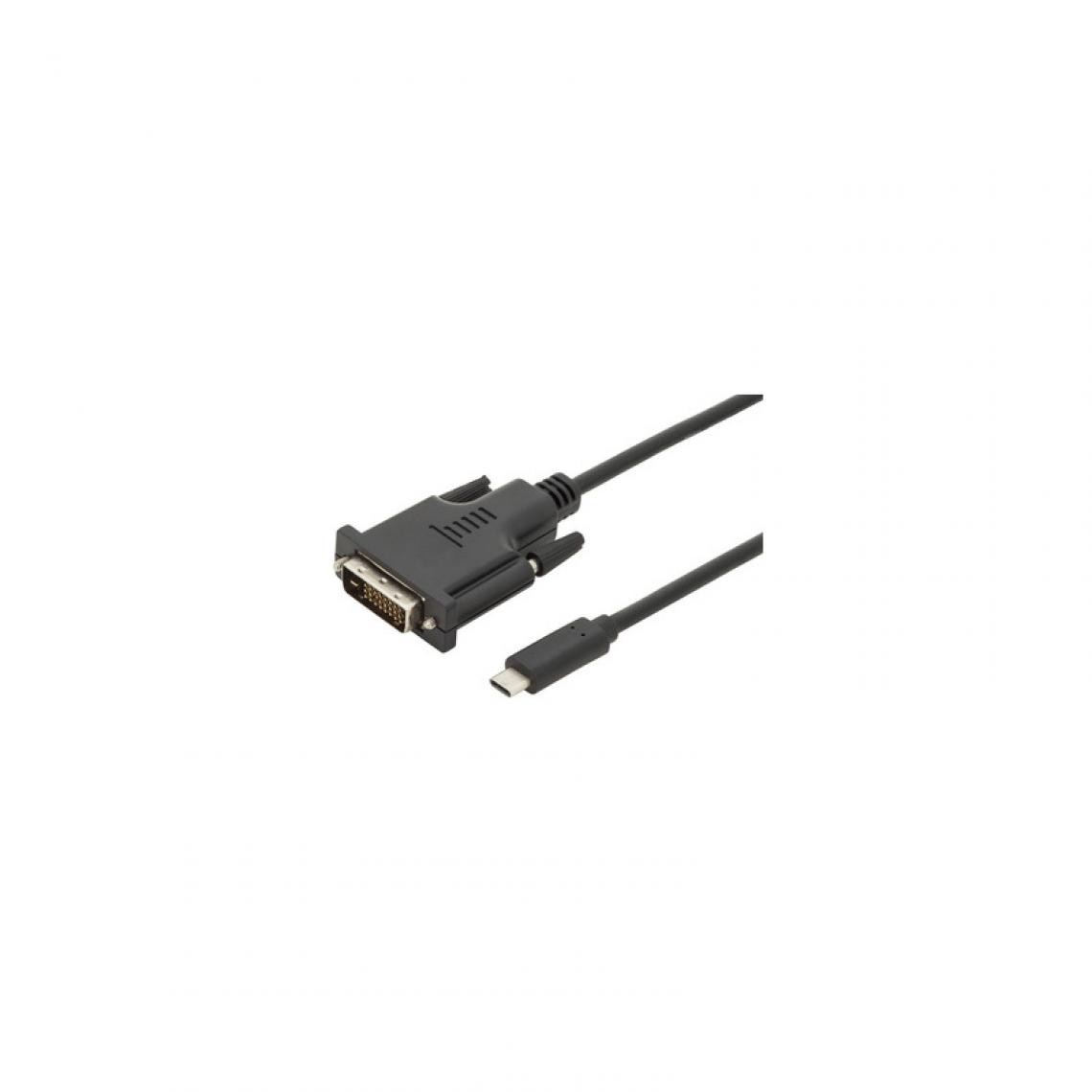Digitus - DIGITUS Câble adaptateur USB Type-C, Type-C - DVI, 2,0m () - Hub