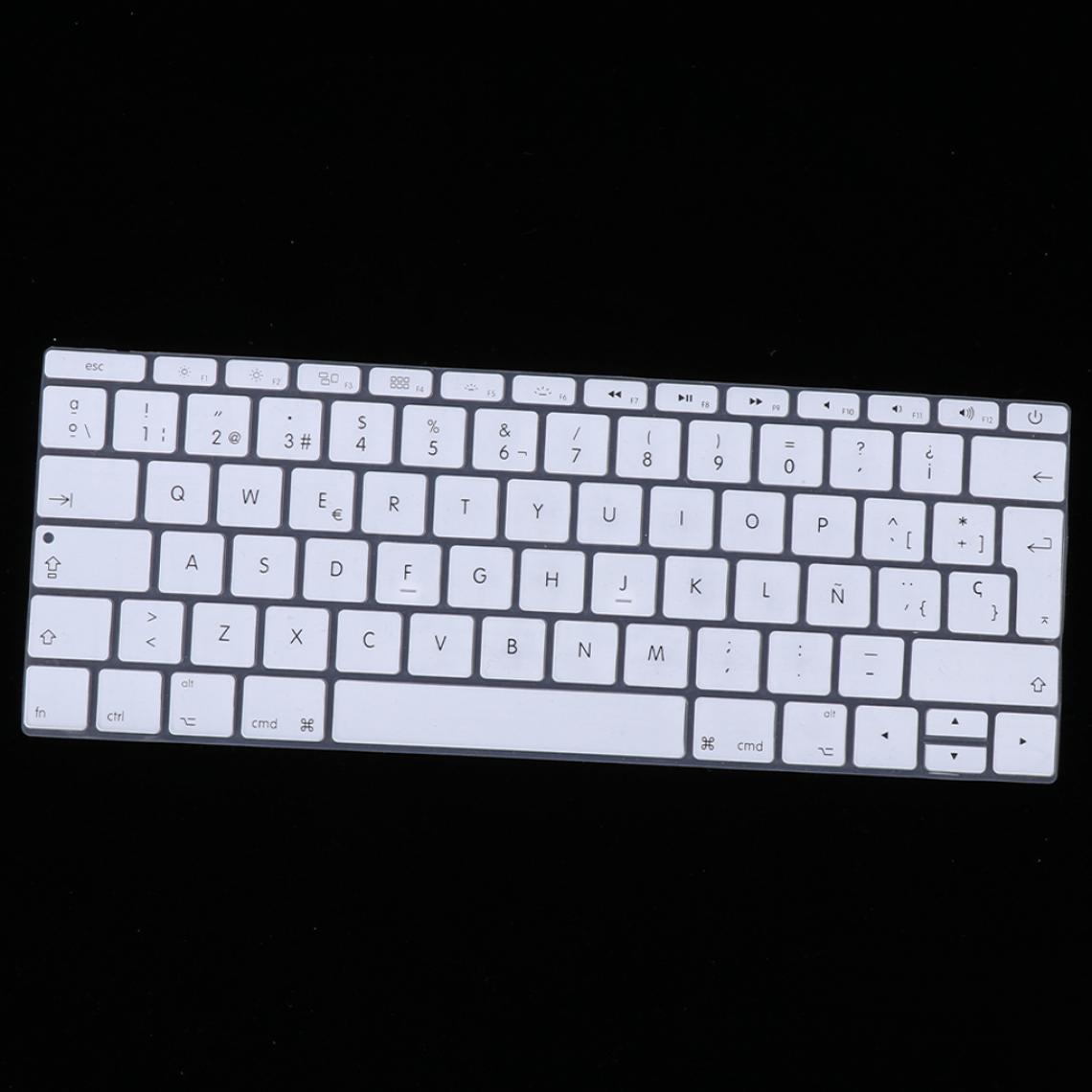 marque generique - Film protecteur de clavier espagnol phonétique pour Macbook 12 pouces blanc bleu - Accessoires Clavier Ordinateur