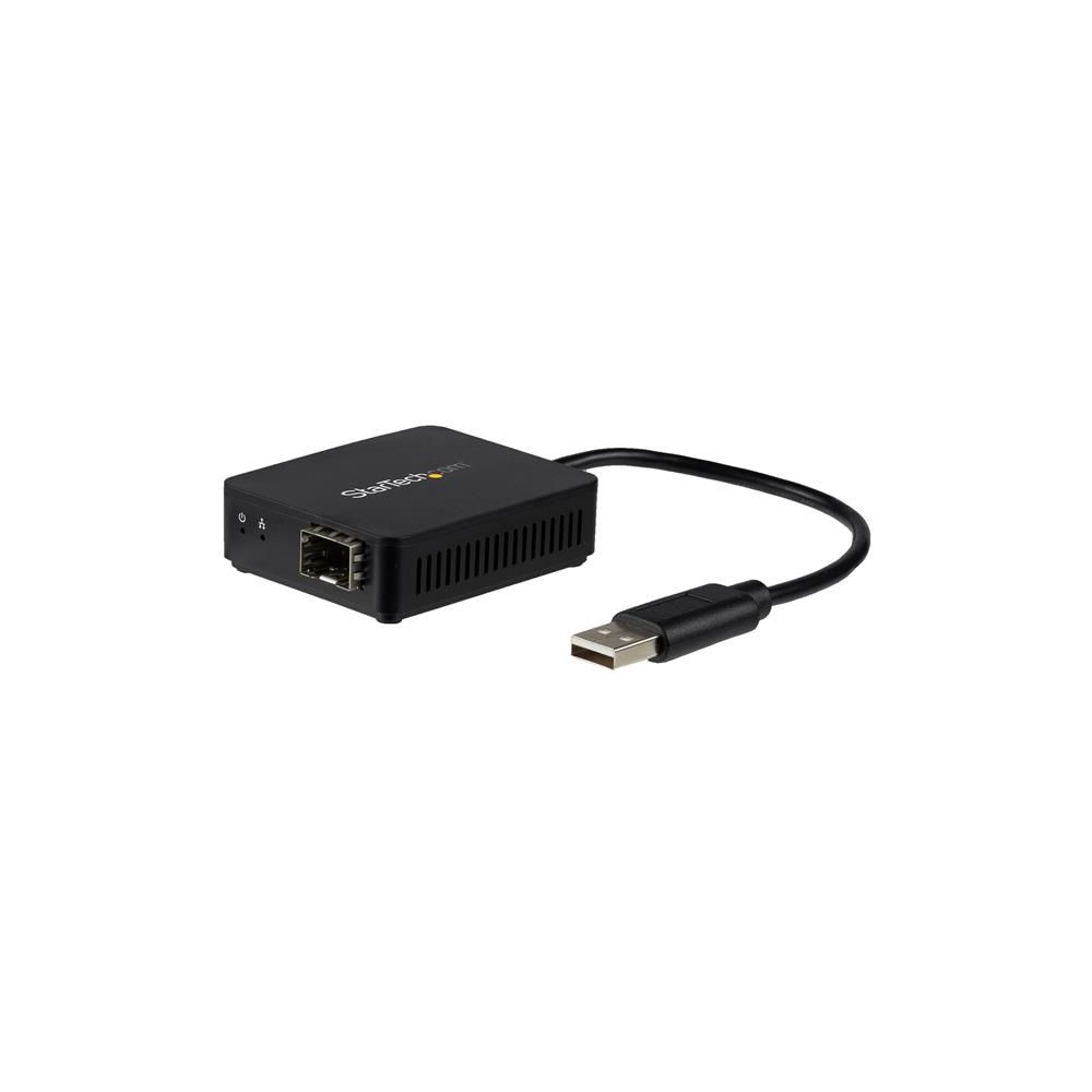 Startech - StarTech.com Adaptateur réseau USB 2.0 vers fibre optique avec SFP ouvert - USB vers Ethernet 10/100 Mbps - Carte réseau