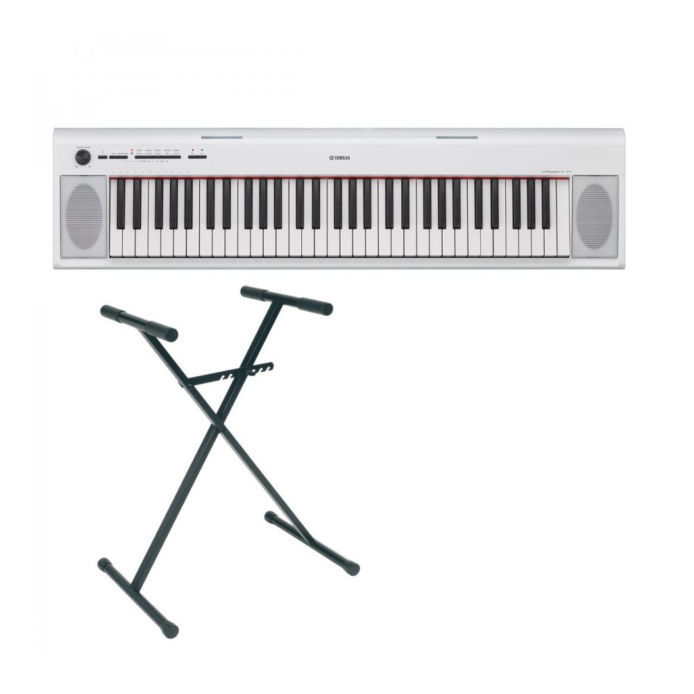 Yamaha - Pack Yamaha Piano numérique NP-12 blanc + stand en X - Pianos numériques