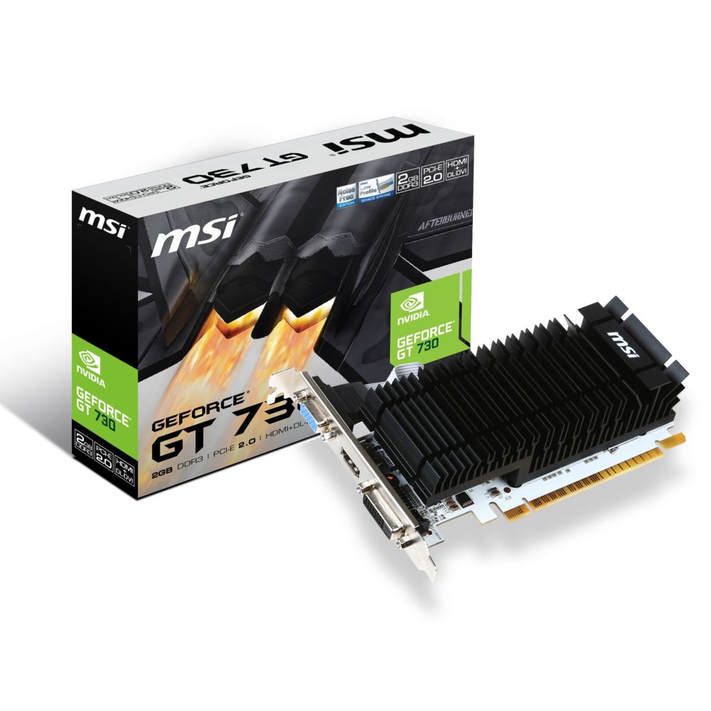 Msi - GeForce GT 730 2Go version low profile et fanless - Carte Graphique NVIDIA