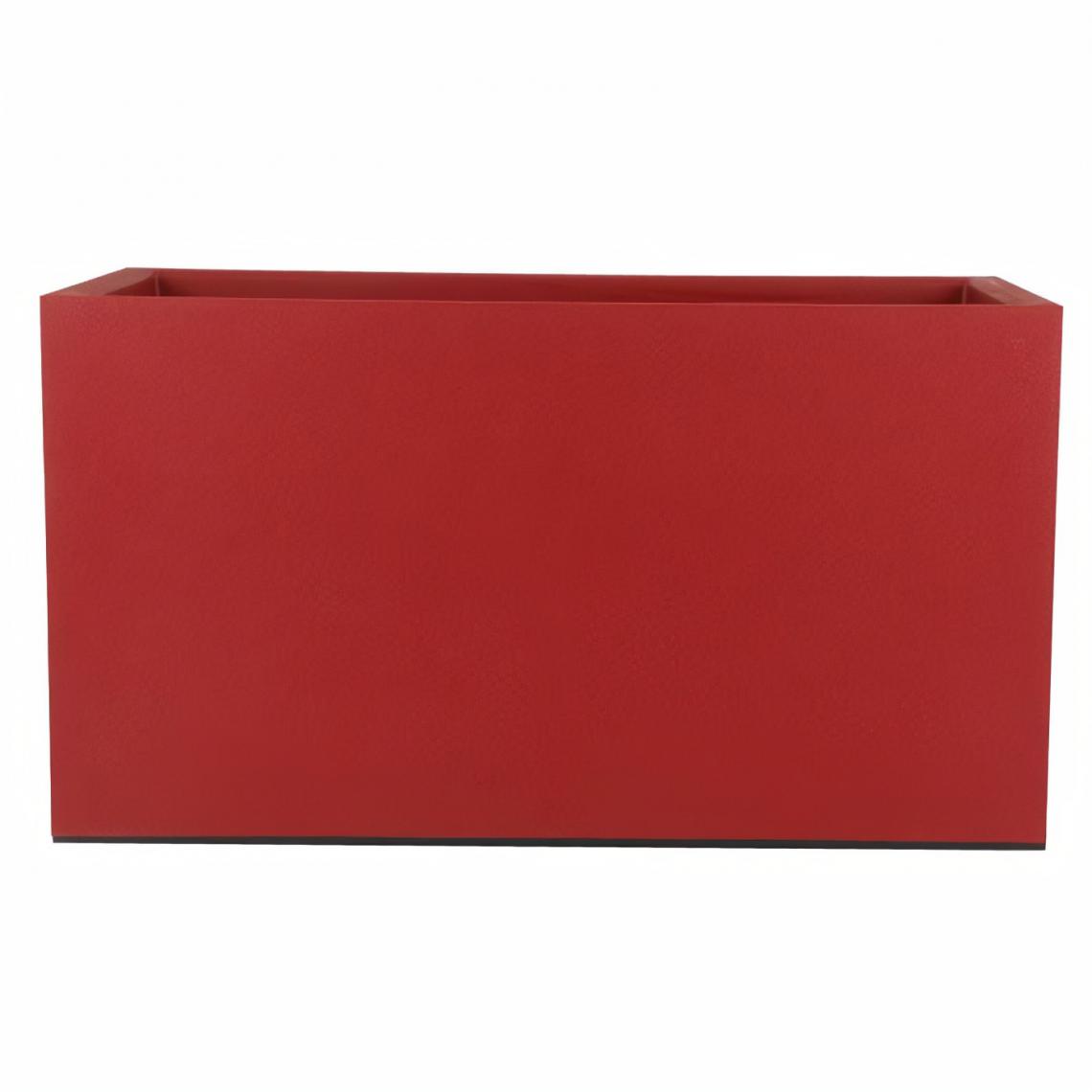 Riviera - RIVIERA Bac Granit - 80x40 cm - Rouge - Poterie, bac à fleurs
