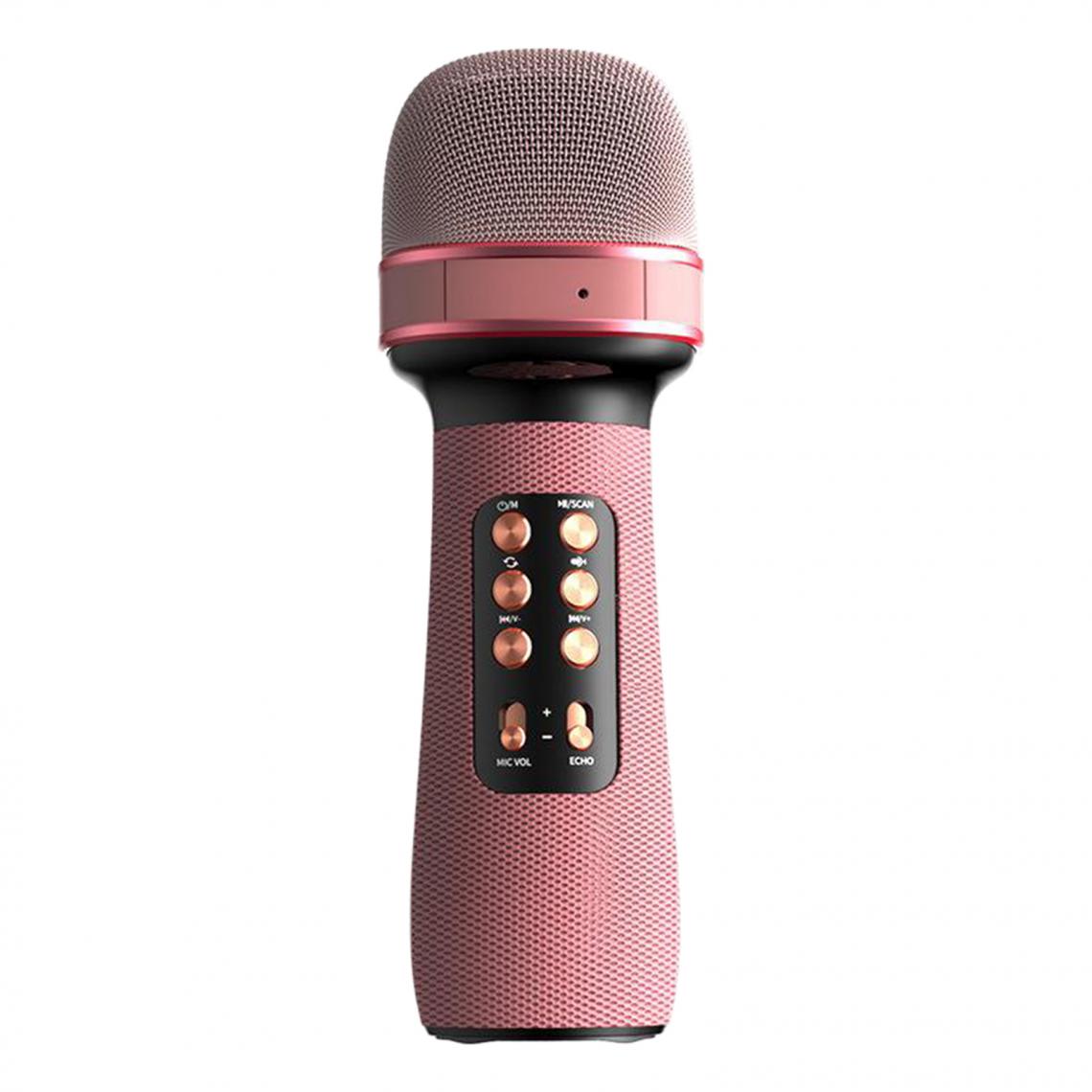 marque generique - Microphone Sans Fil Bluetooth pour Appareil de Musique de Haute Qualité pour PC Chantant Des Enfants Rouge - Micros chant