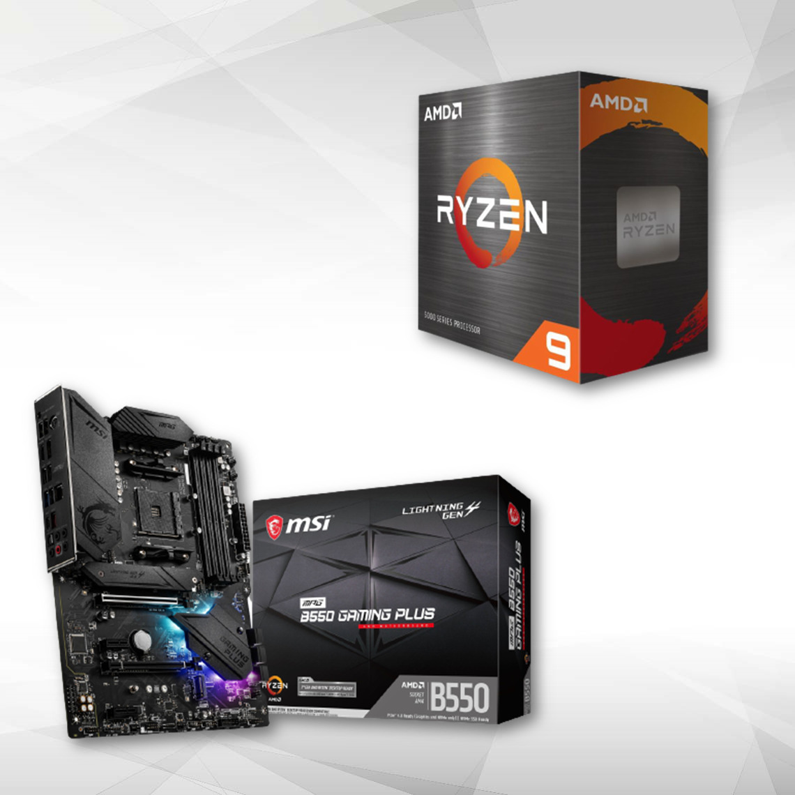 Amd - Processeur Ryzen 9 5900X - 3,7/4,8 GHz + AMD MPG B550 GAMING PLUS - ATX - Packs Processeur, Carte mère et Mémoire