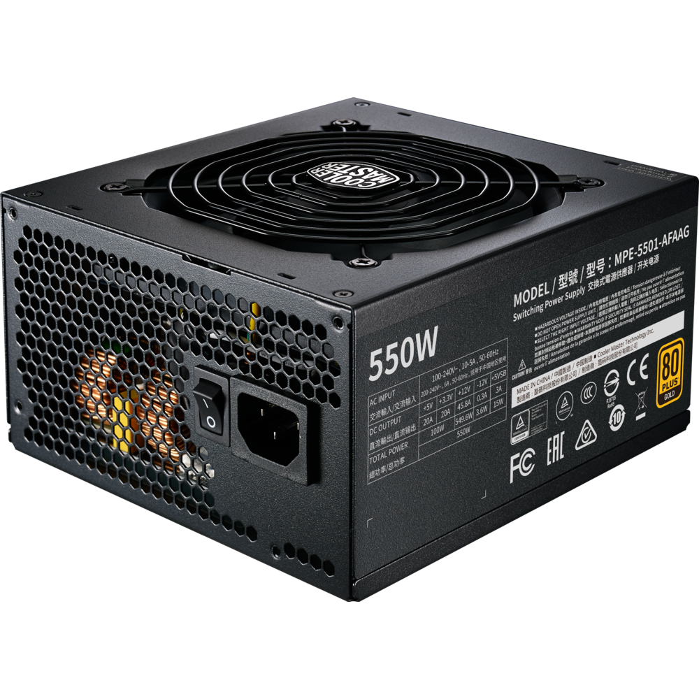 Cooler Master - MWE Gold 550W - 80+ - Alimentation modulaire