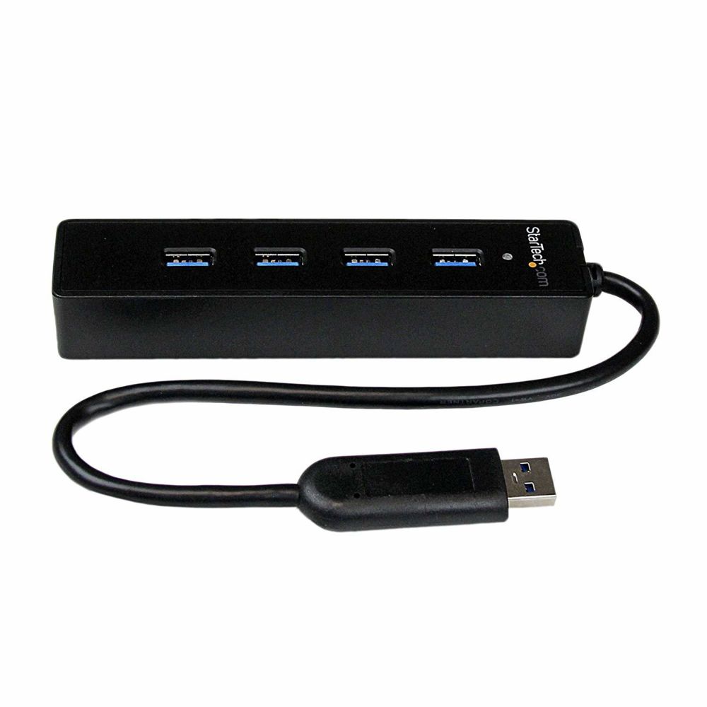 Startech - Hub USB 3.0 portable à 4 ports avec câble intégré - Noir - Hub