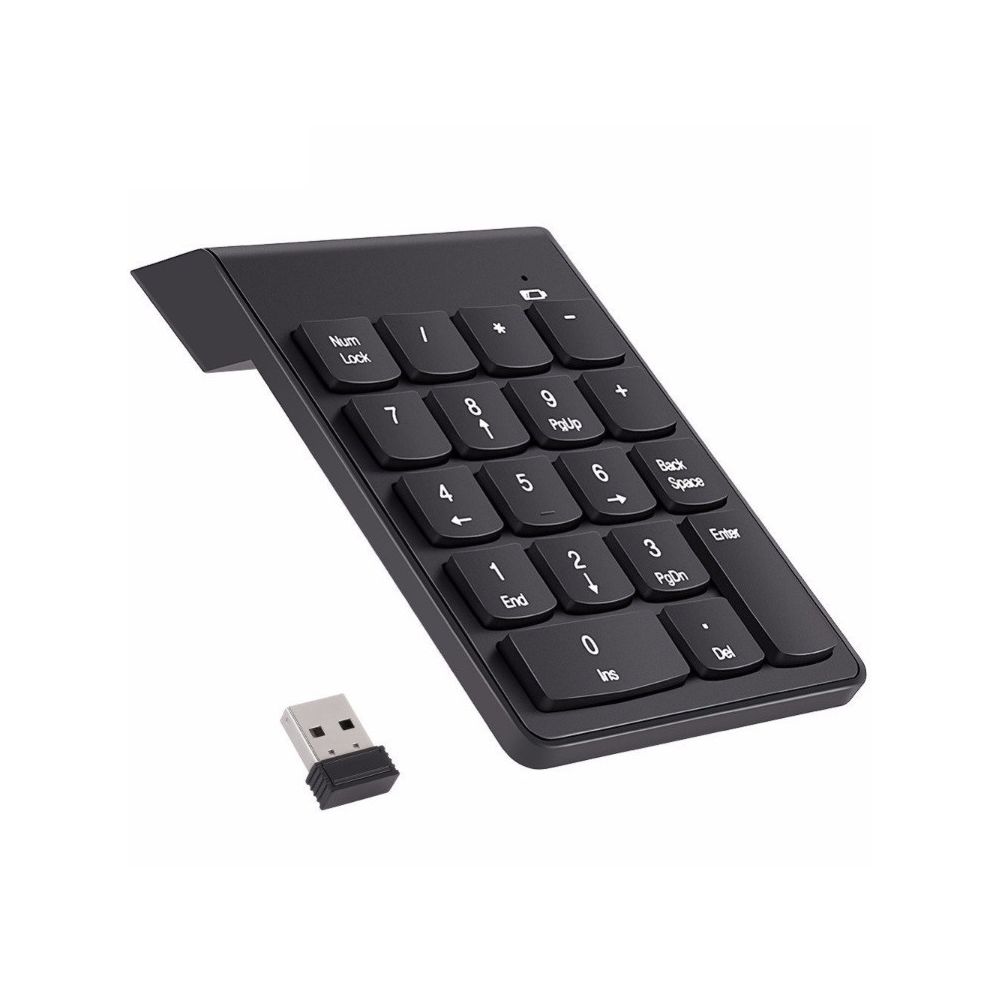 Shot - Pave Numerique Sans Fil pour MAC APPLE PC Clavier USB Chiffres 18 touches Pile (NOIR) - Clavier