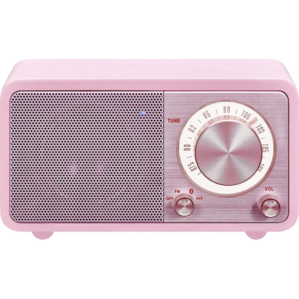 Sangean - Radio FM traditionnelle Bluetooth avec 36H d'autonomie rose - Radio