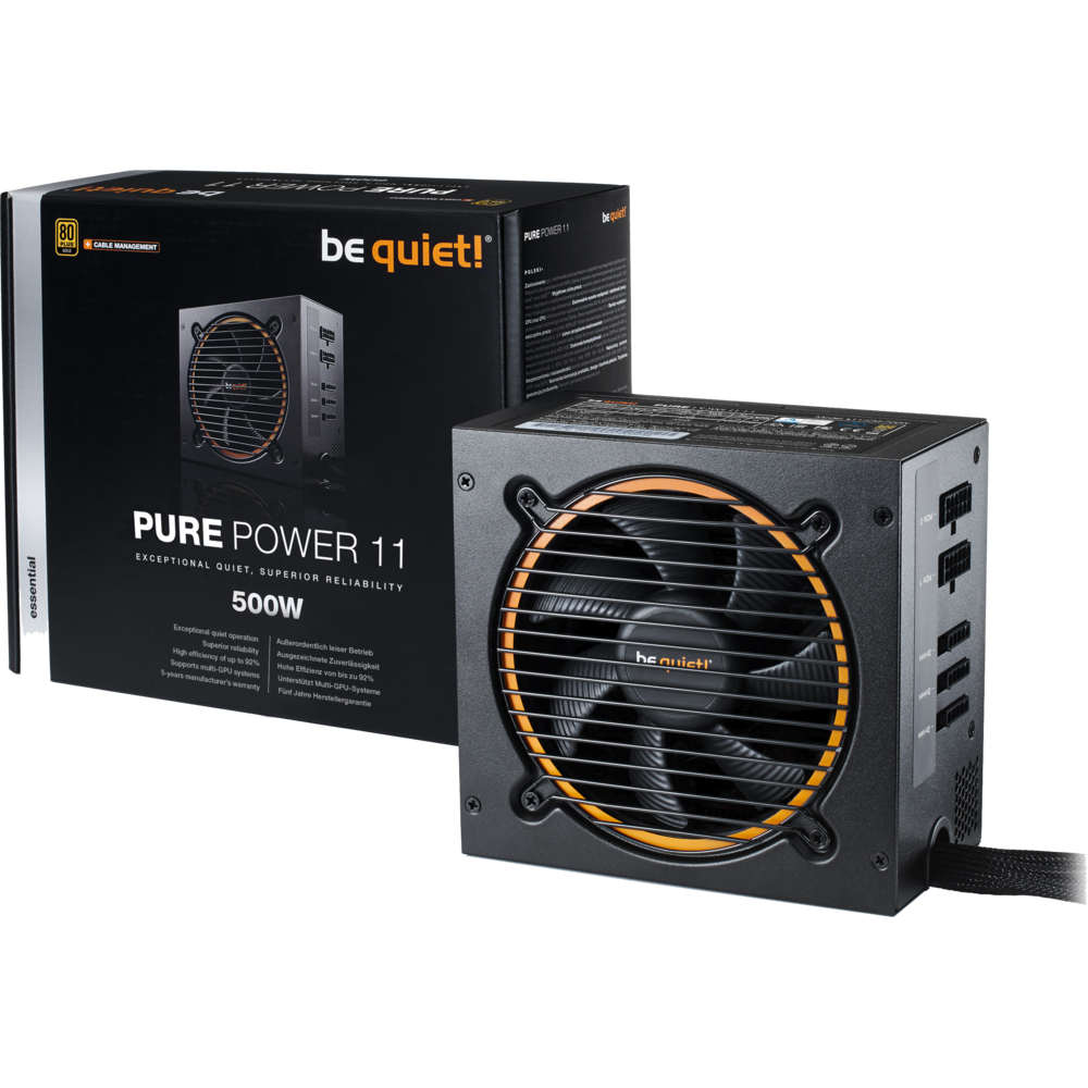 Be Quiet - PURE POWER 11 - CM 500W - 80 Plus Gold - Alimentation modulaire
