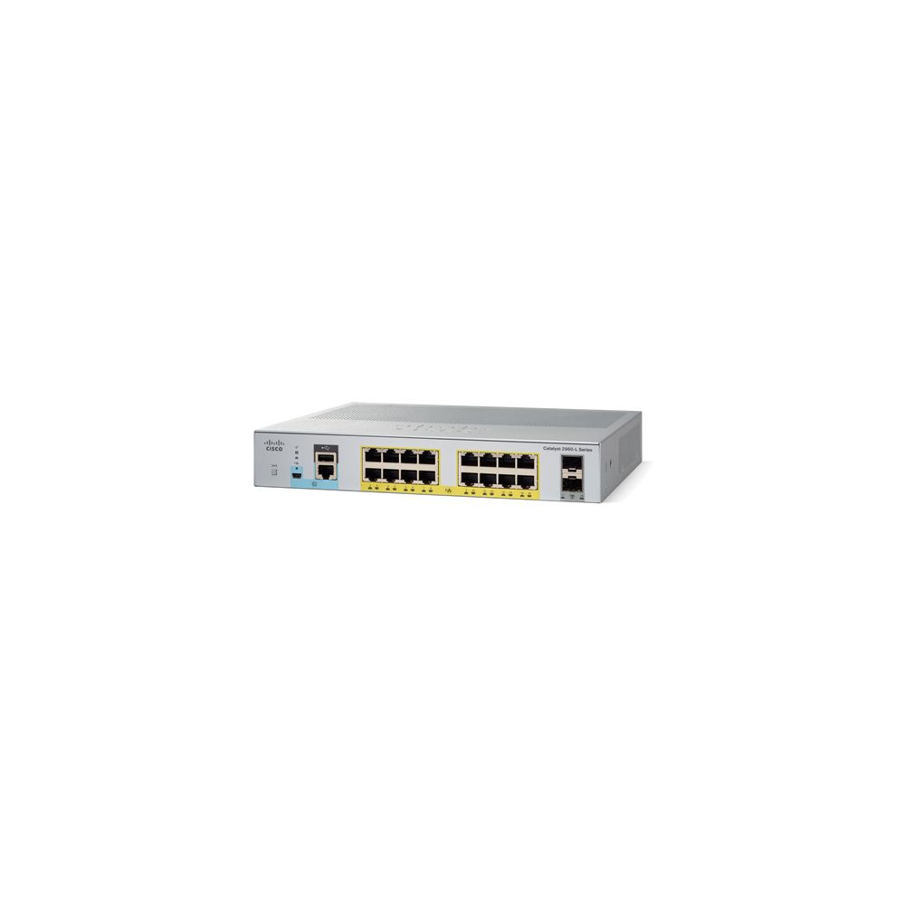 Cisco - Cisco Catalyst 2960L-16PS-LL Géré L2 Gigabit Ethernet (10/100/1000) Gris 1U Connexion Ethernet, supportant l'alimentation via ce port (PoE) - Switch