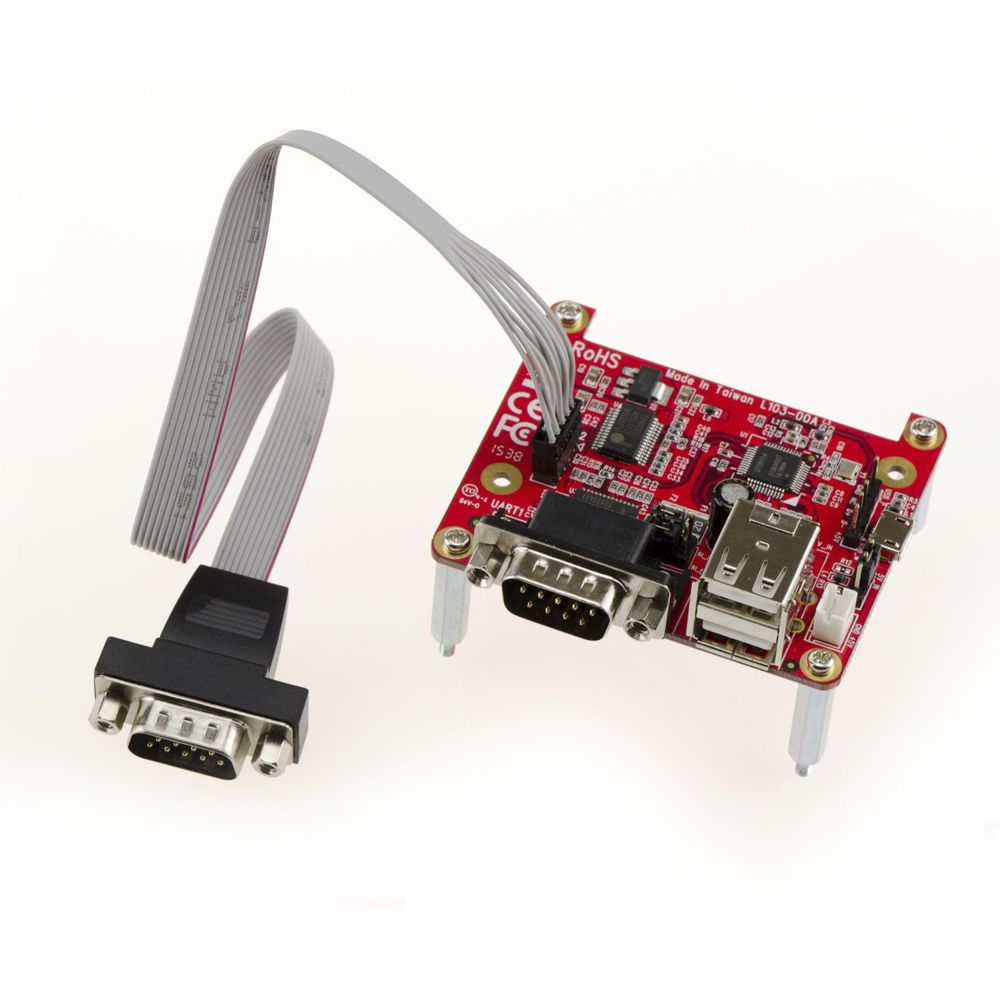 Kalea-Informatique - Plaque d'extension pour Raspberry Pi IoT - 2 ports COM RS232 + 2 ports USB 2.0 - Accessoires SSD