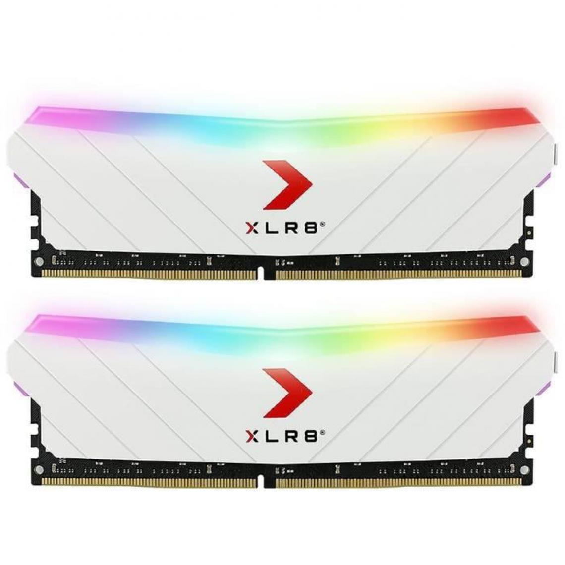 PNY - Mémoire RAM - PNY - XLR8 Gaming EPIC-X RGB™ DDR4 3600MHz 2x8GB – White Edition - (MD16GK2D4360018XWRGB) - RAM PC Fixe