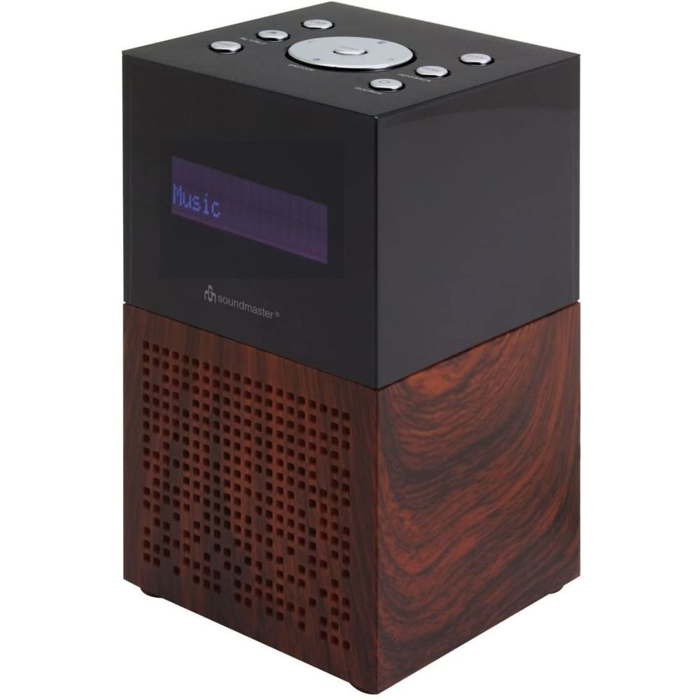 Soundmaster - Radio réveil DAB+ FM UKW avec fonction sommeil et sieste marron noir - Radio