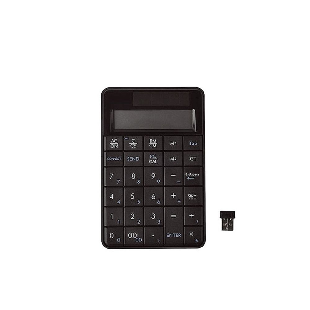 Wewoo - Clavier sans fil QWERTY noir MC-56AG 2 en 1 et calculatrice sans USB 2.4G avec écran LCD - Clavier