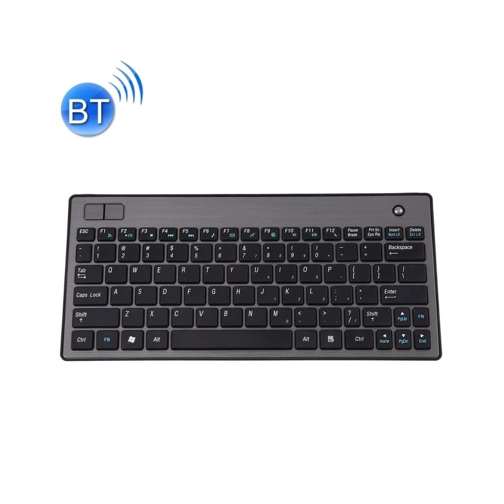 Wewoo - Clavier sans fil QWERTY noir pour Windows / iOS / Android Combo7126 Bluetooth 85 touches avec trackball - Clavier