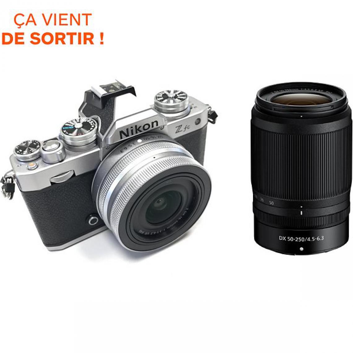Nikon - Appareil photo Hybride Z fc Lens Kit w/16-50 SL + 50-250 DX - Appareil compact