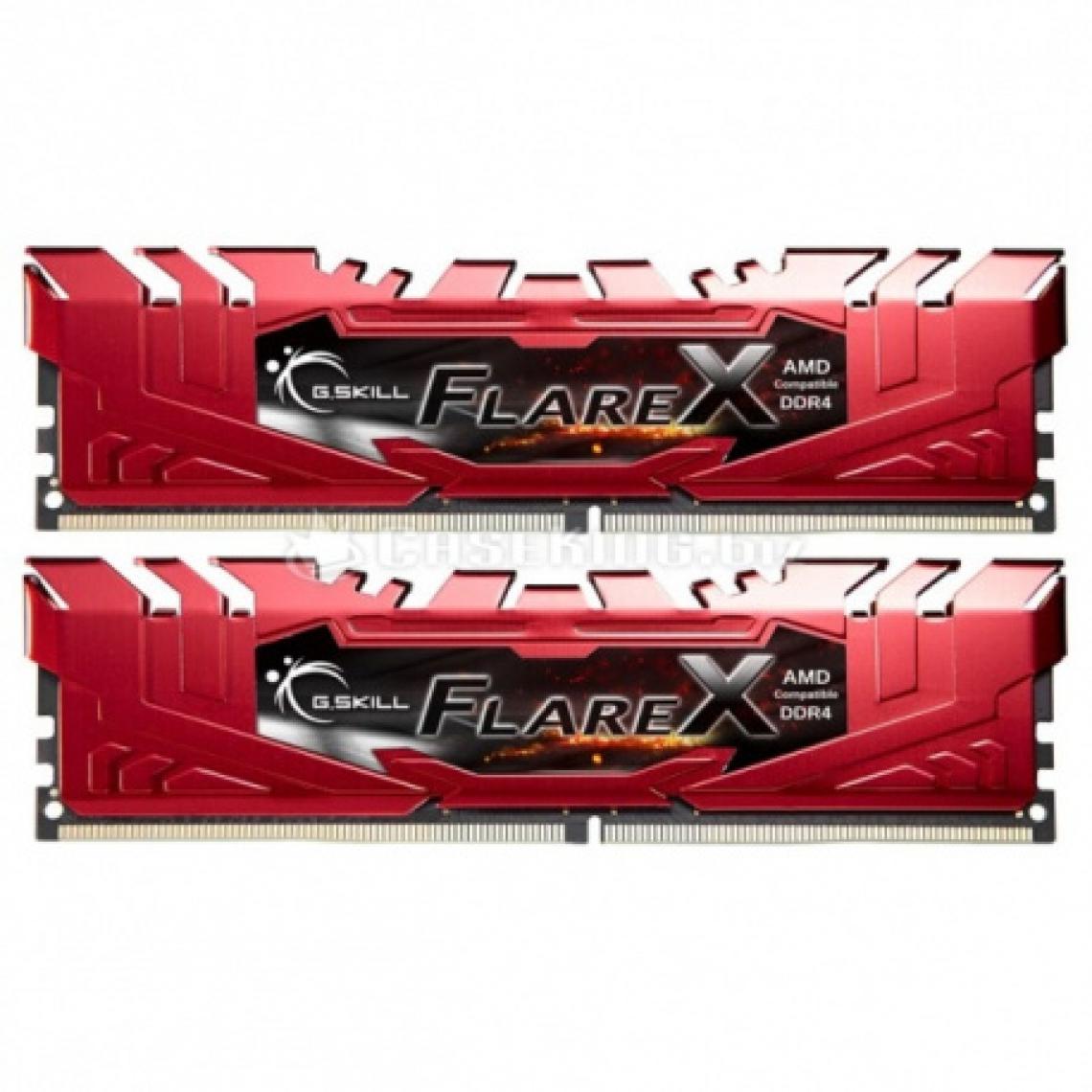 Gskill - Flare X Series Rouge 16 Go (2x 8 Go) DDR4 2400 MHz CL15 - RAM PC Fixe