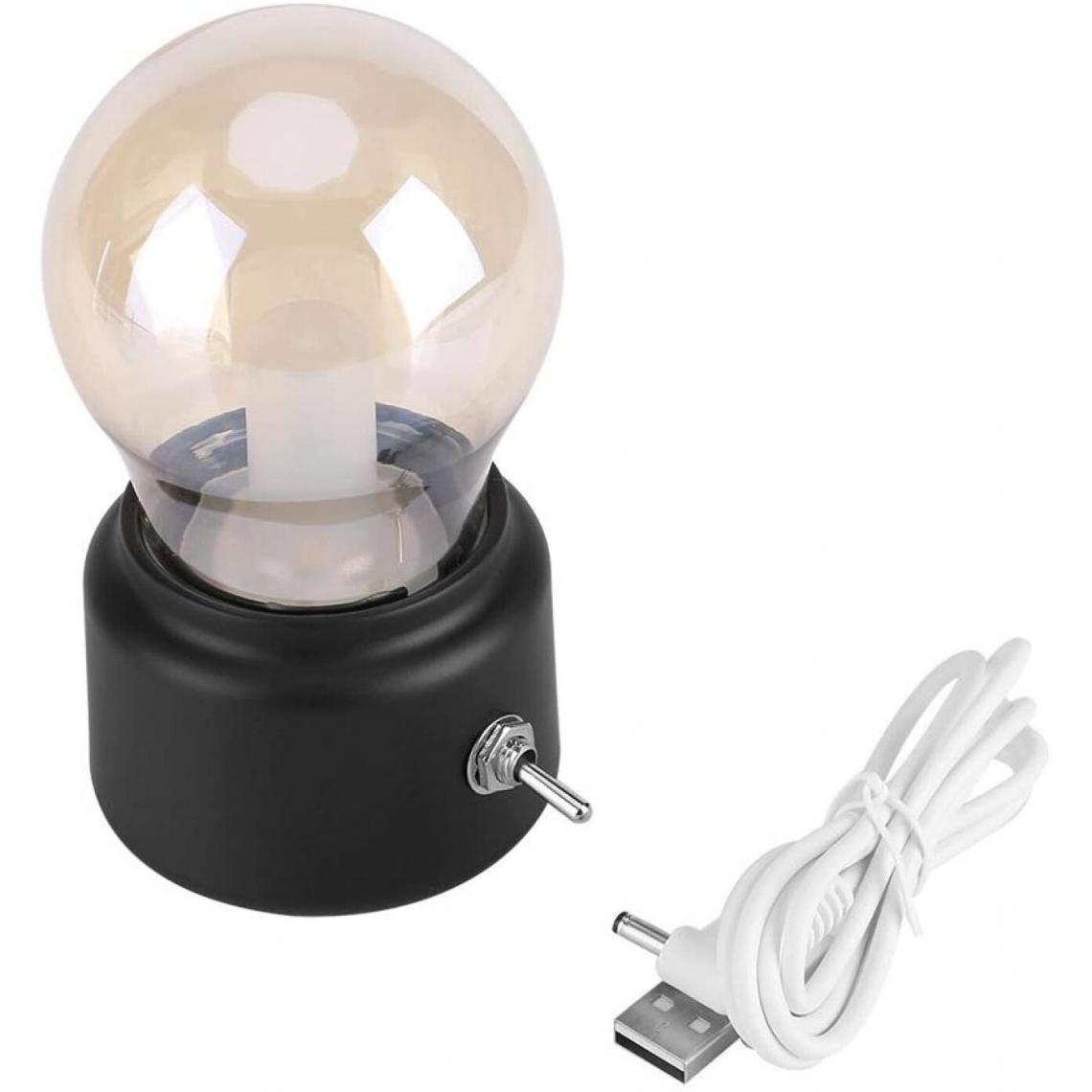 Universal - Créatif rétro lumineux USB rechargeable LED lampe de bureau économie d'énergie lampe décorative table de chevet lampe (É » ²) - Lampes de bureau