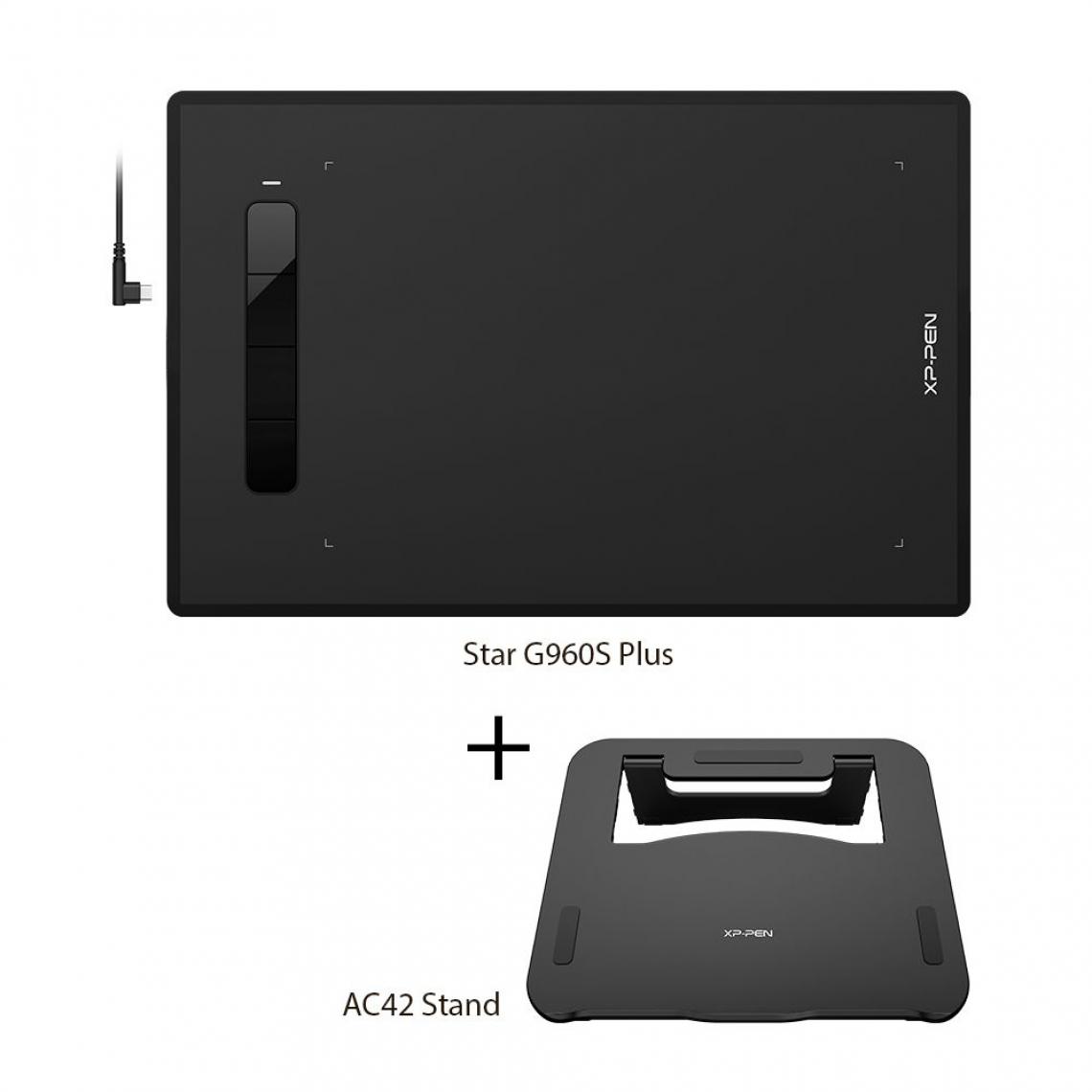 Generic - Tablette Graphique XP-Pen Star G960S Plus avec stylet et un stand  ,8.35x5.33 Pouces Compatible PC Window et Mac OS - Noir - Tablette Graphique