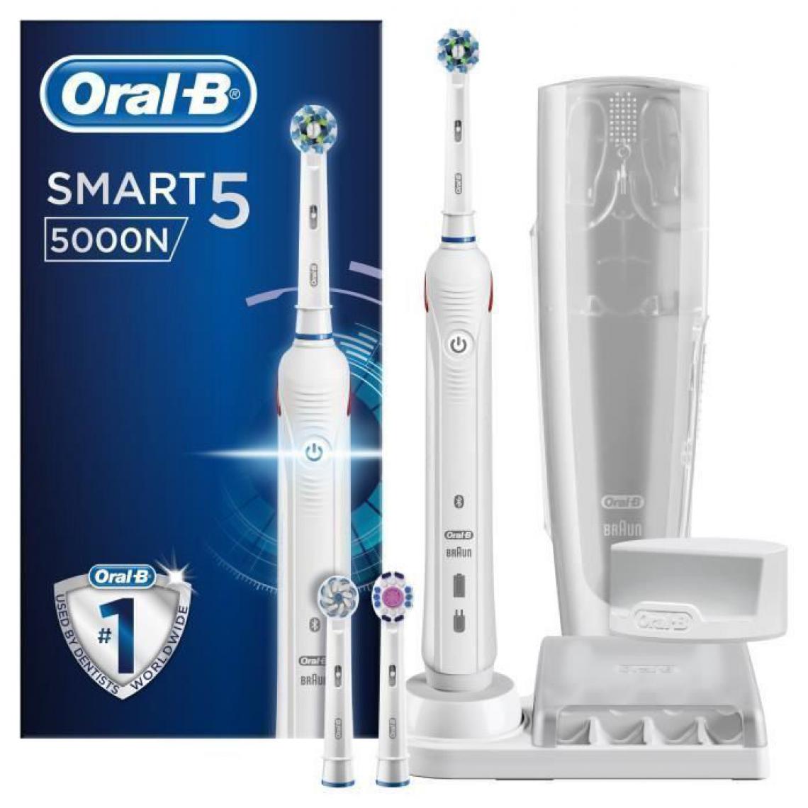 Oral-B - Oral-B Smart 5 5000N Brosse a dents electrique par BRAUN - Blanc - Brosse à dents électrique