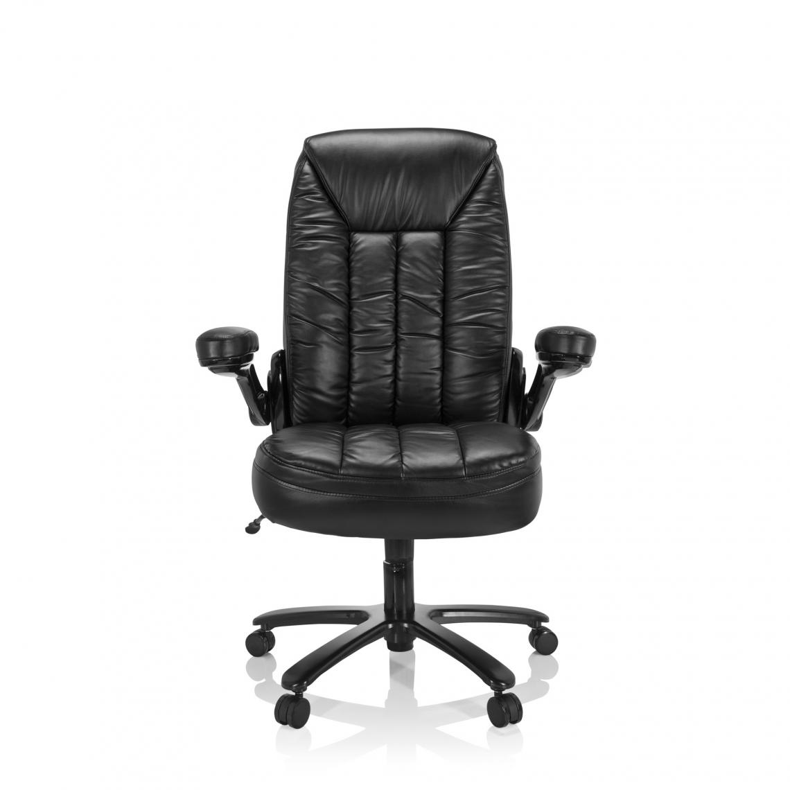 Hjh Office - Chaise lourdes confortables / Siège de bureau INSTRUCTOR III XXL Similicuir noir hjh OFFICE - Bureau gamer