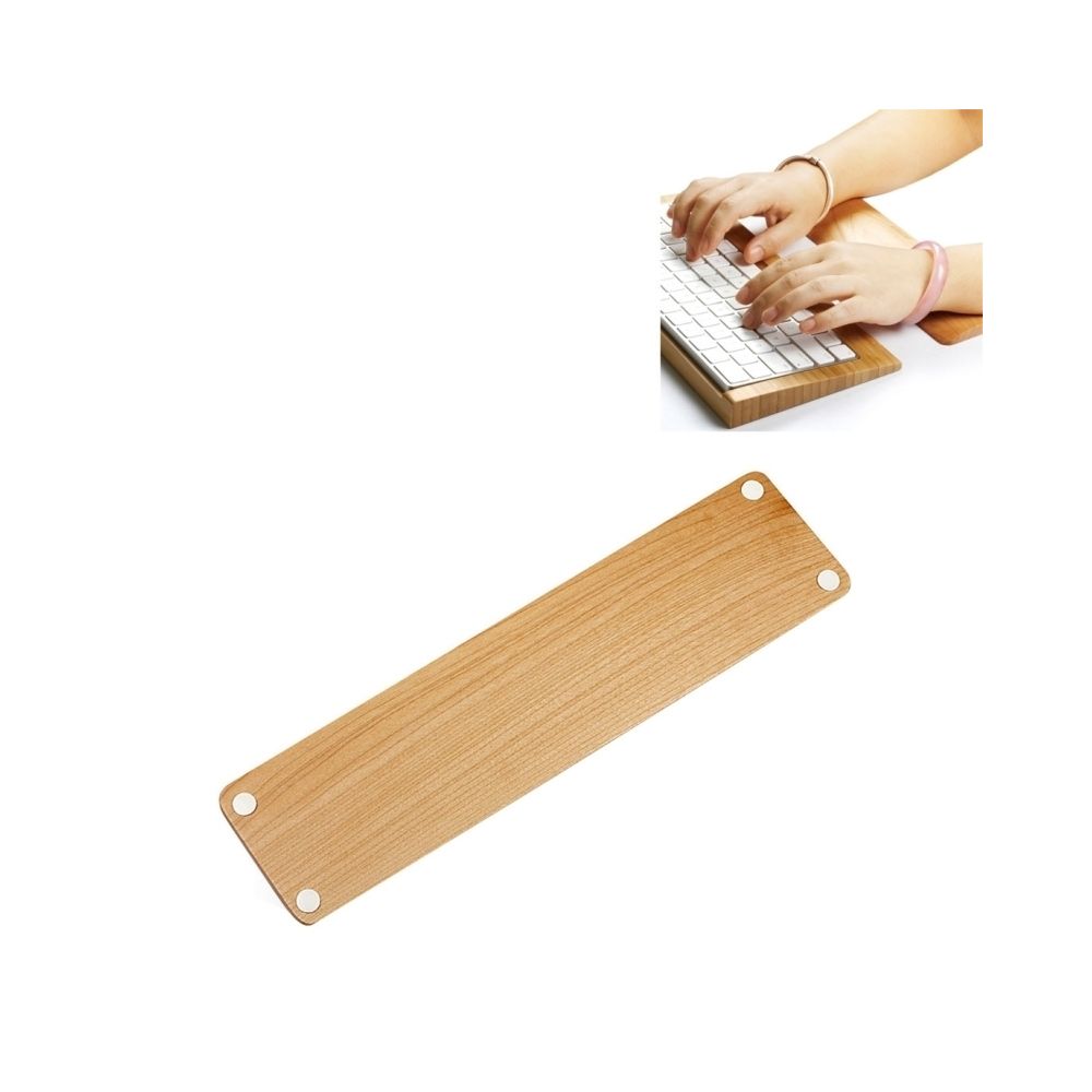 Wewoo - Pour clavier PC jaune blanc bouleau en bois repose-poignet appui / main pad Tapis de souris - Tapis de souris