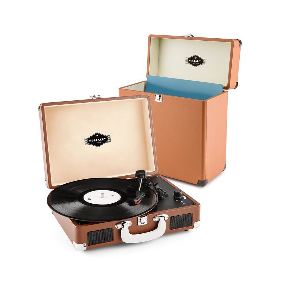 Auna - auna Peggy Sue Record Collector Set Tourne-disque rétro valise à vinyles -marron Auna - Platine