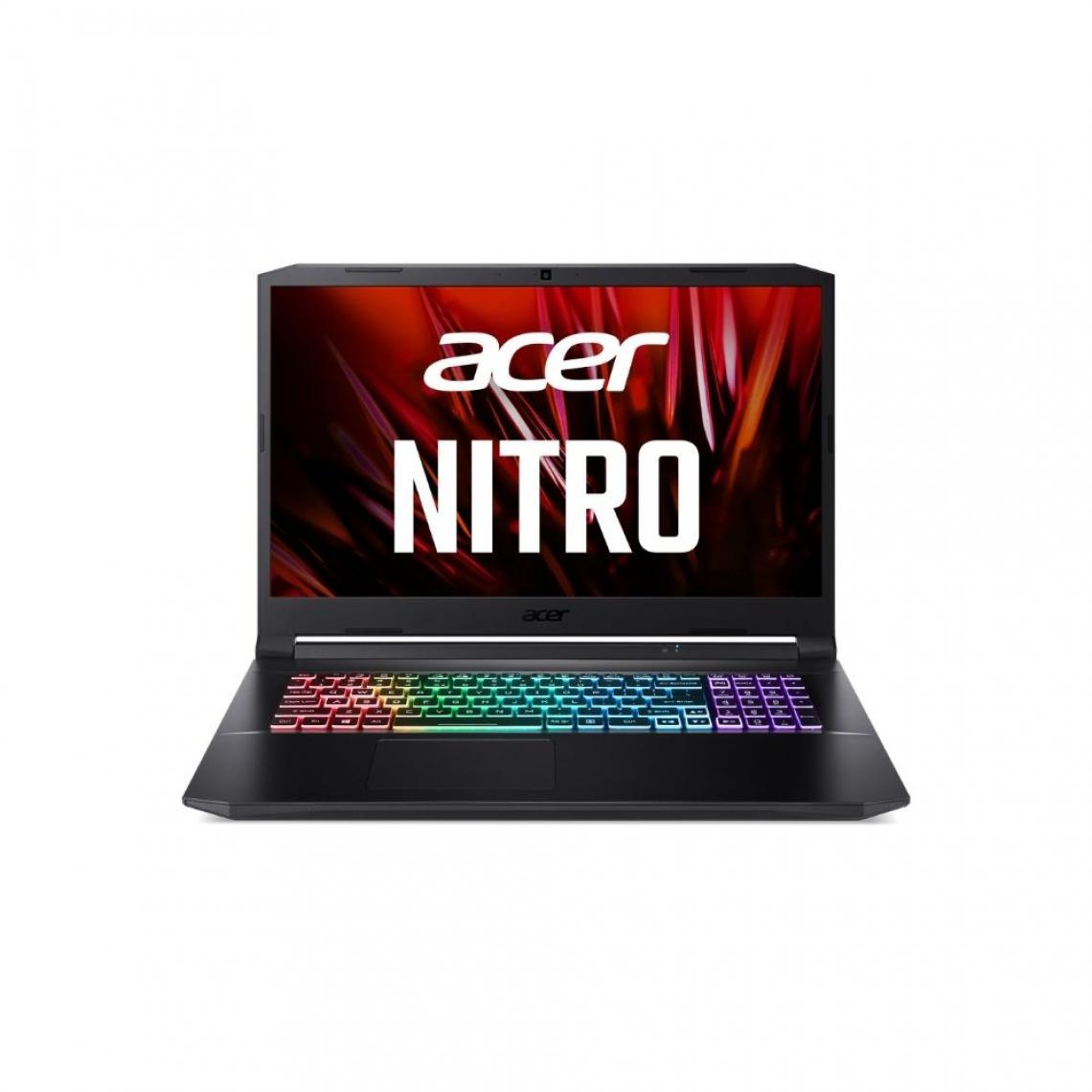 Acer - Portable Acer Nitro AN517-41-R4Y6 AMD Ryzen 5 5600H 8Go DDR4 512Go SSD NVIDIA® GeForce RTX™ 3060- DAS 1.12 Noir - 17.3'' FHD IPS 144Hz WIN 11 Home - PC Portable