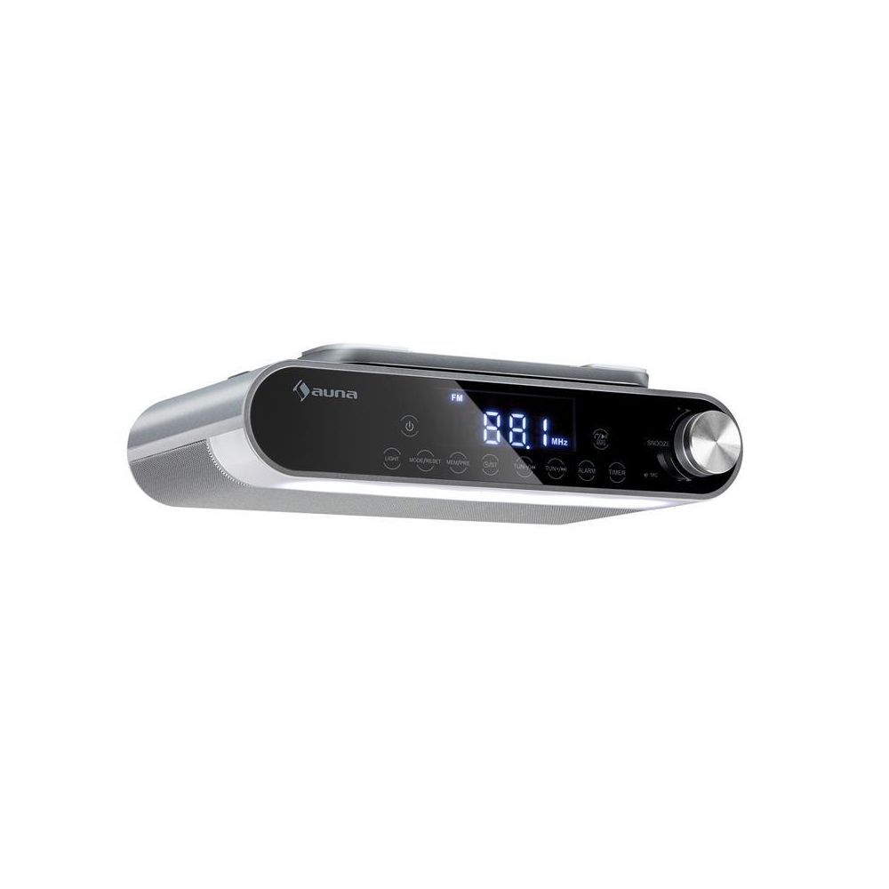 Auna - auna KR-130 Bluetooth Radio de cuisine Fonction mains-libres Tuner FM Éclairage LED -argent auna - Radio
