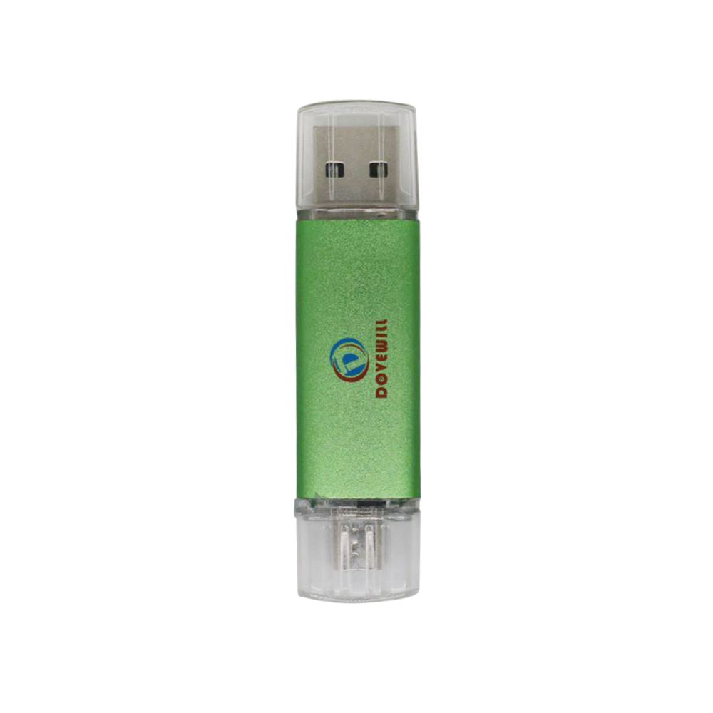 marque generique - Dovewill otg micro usb flash drive memory stick pour téléphone pc vert 32g - Clés USB