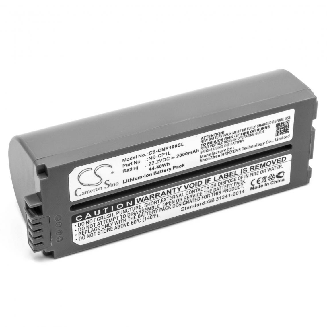 Vhbw - vhbw Li-Ion batterie 2000mAh (22.2V) pour imprimante photocopieur scanner imprimante à étiquette comme Canon NB-CP2L, NB-CP2LH - Imprimante Jet d'encre