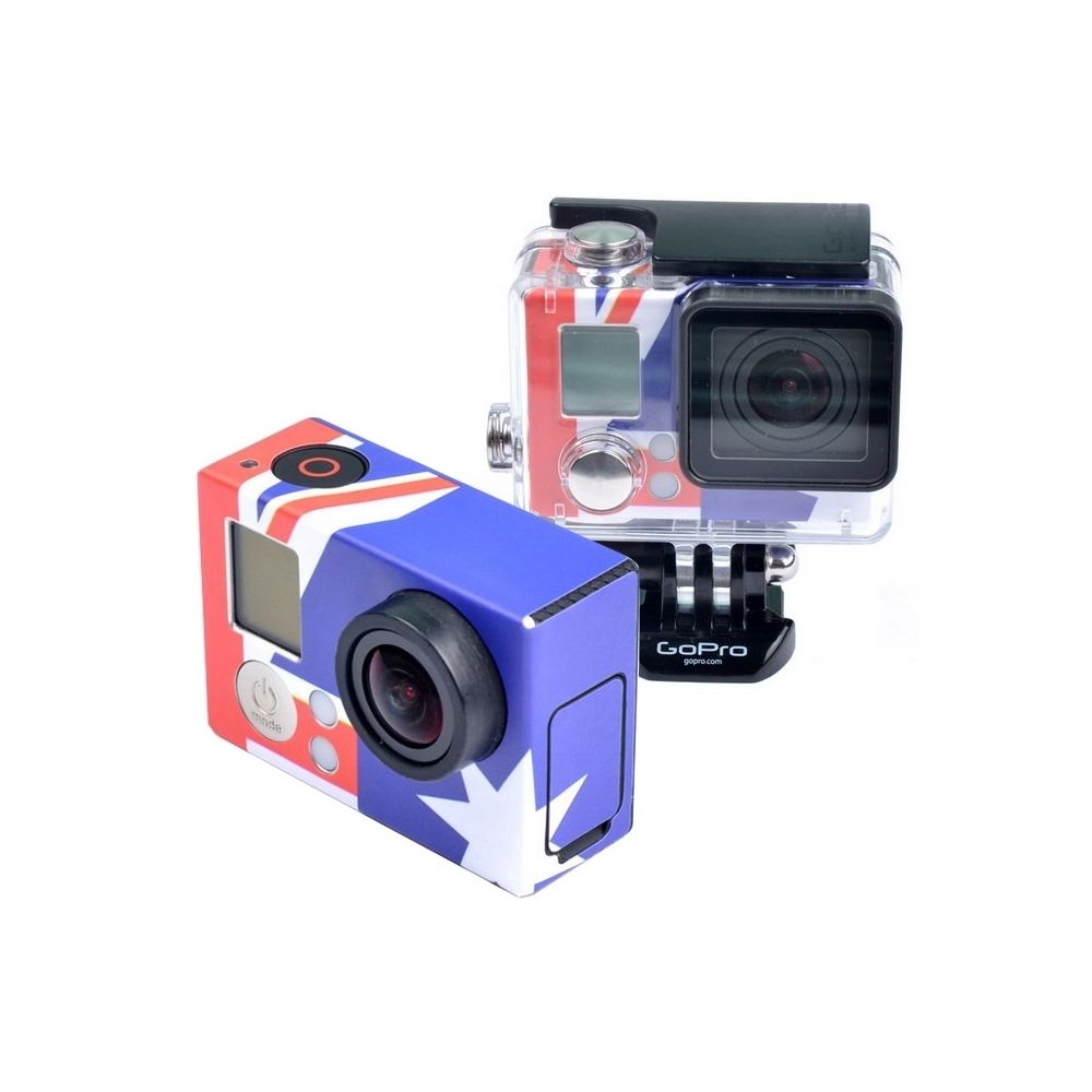 Wewoo - Sticker pour GoPro Hero 3+ / 3 Autocollant de cas de modèle de drapeau rétro AU - Caméras Sportives