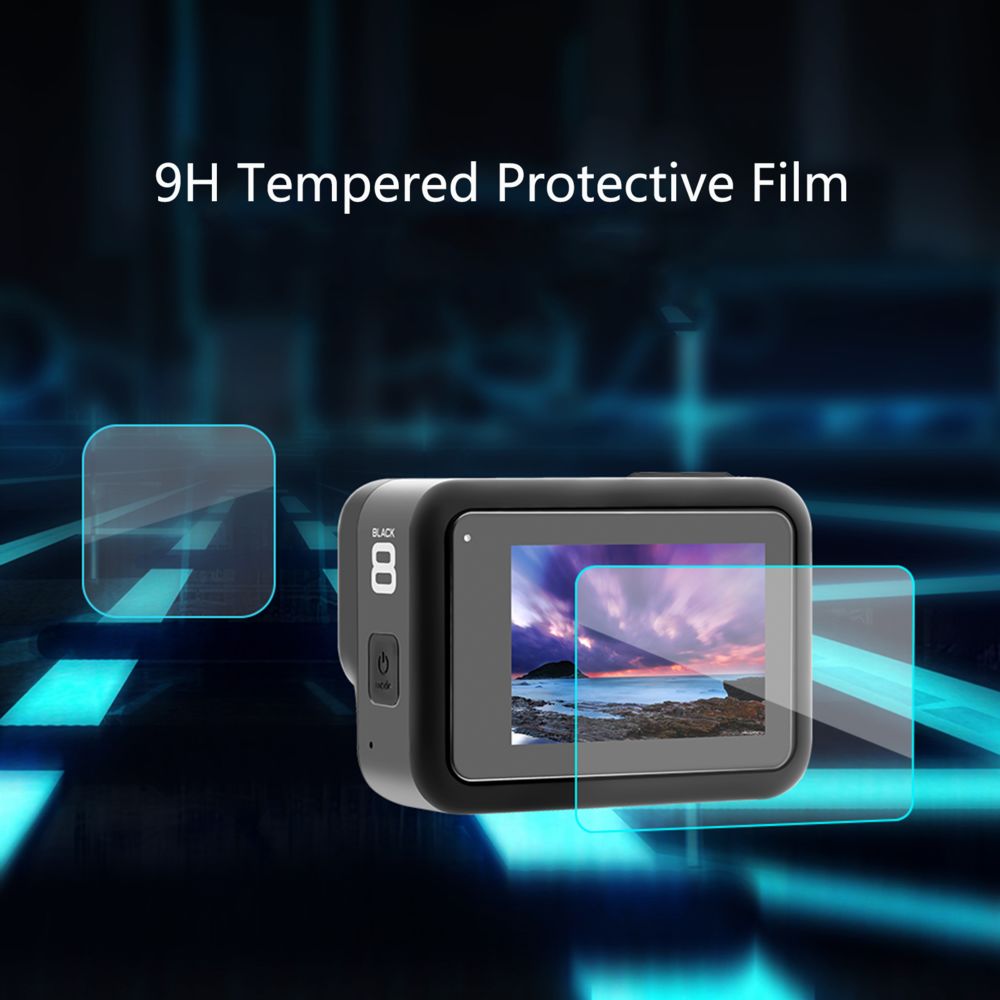 marque generique - Protecteur d'écran en film de protection en verre trempé professionnel pour les accessoires de l'appareil photo GoPro 8 - Caméras Sportives