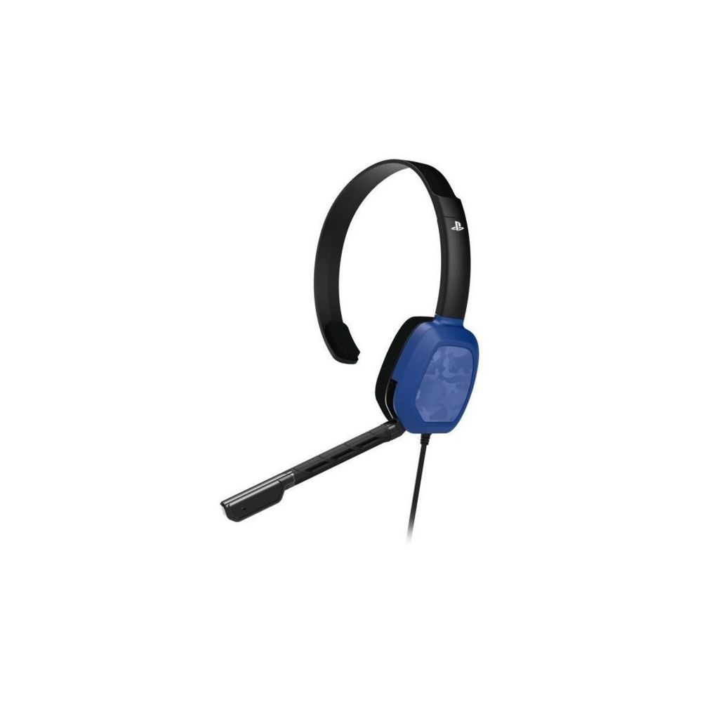 PDP - Casque Afterglow Chat LVL1 pour PS4 - Camo Bleu - Micro-Casque