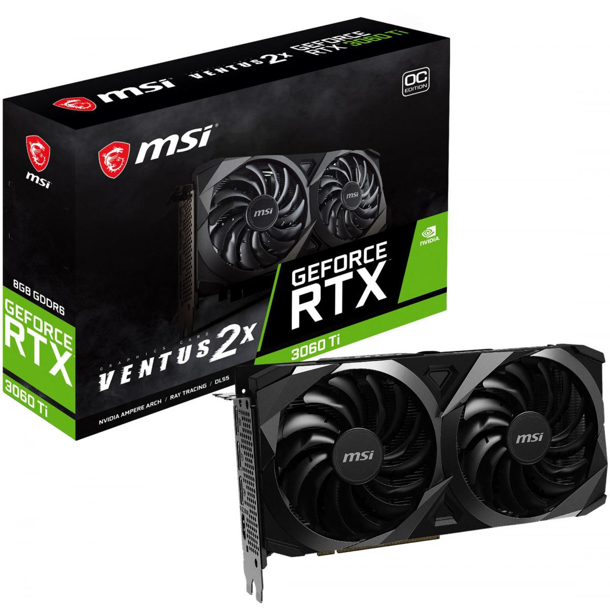 Msi - GeForce RTX 3060 Ti VENTUS 2X OC - Dual Fan - 8Go - Carte Graphique NVIDIA