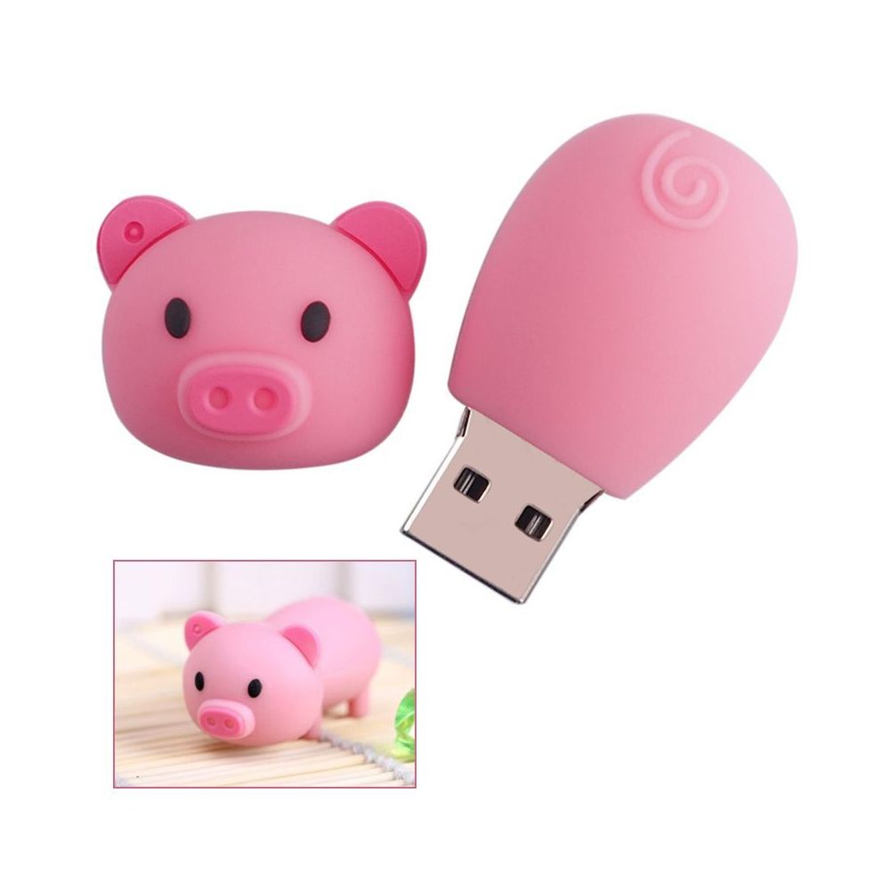 marque generique - 32Go USB 2.0 Clé USB Clef Mémoire Flash Data Stockage Cochon Rose - Clés USB