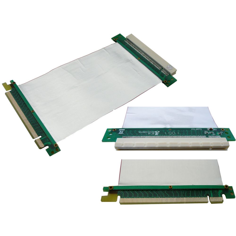 Kalea-Informatique - Riser PCI Express 1 port PCIe 16x - SOUPLE Nappes blindées Nappes blindées - Accessoires SSD