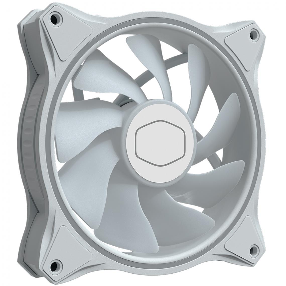Universal - Éclairage RVB adressable à deux cycles du ventilateur de refroidissement du processeur(blanche) - Ventilateur Pour Boîtier