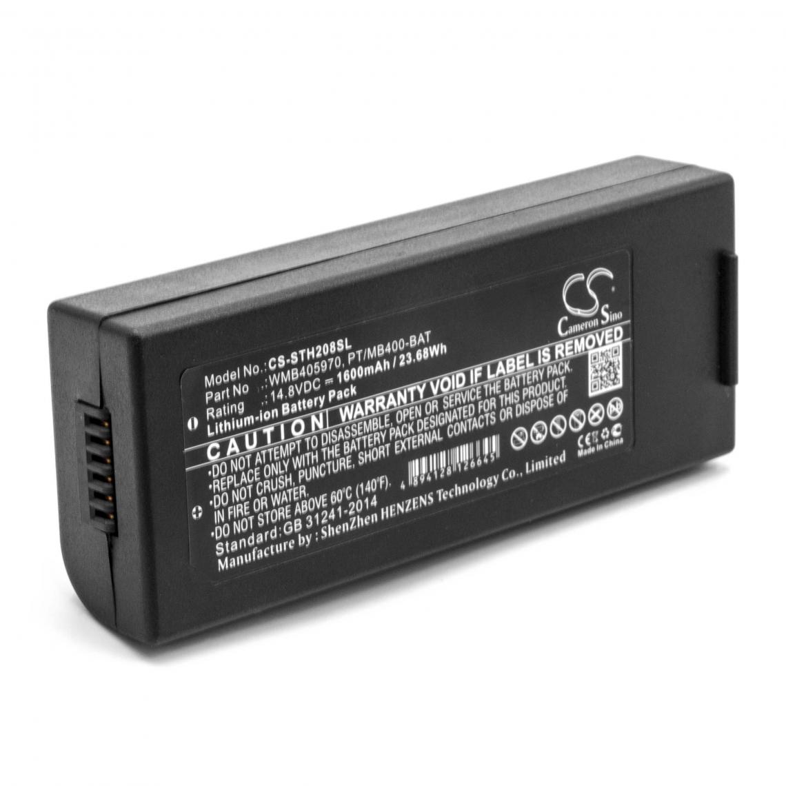 Vhbw - vhbw Li-Ion batterie 1600mAh (14.8V) pour imprimante photocopieur scanner imprimante à étiquette comme PT/MB400-BAT, WMB405970 - Imprimante Jet d'encre
