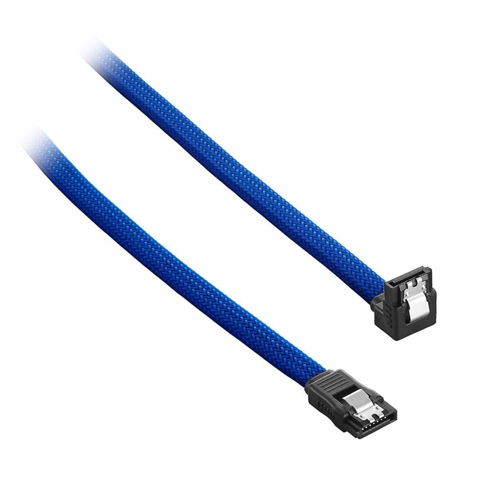 Cablemod - ModMesh Right Angle SATA 3 Cable 60cm - Bleu - Câble tuning PC
